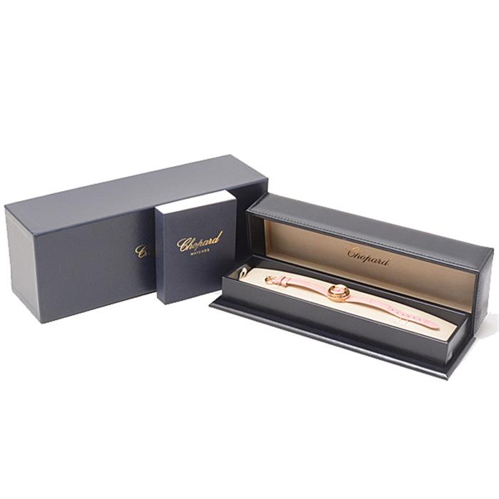 ショパール 時計 レディース ハッピーエモーション ピンクシェル文字盤 ピンクゴールド 電池式 Chopard Happy Emotion 750PG 124413 中古