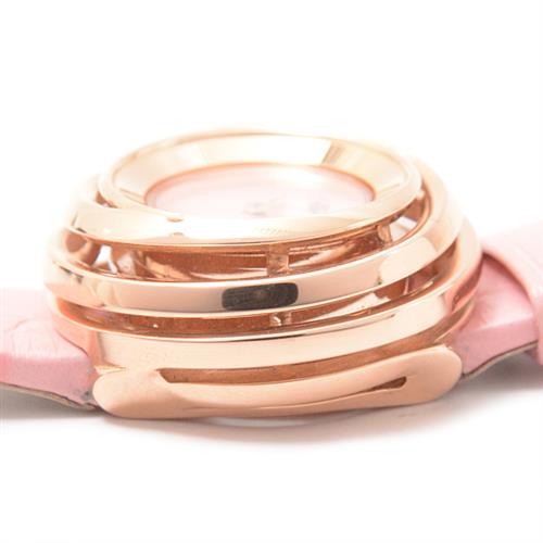 ショパール 時計 レディース ハッピーエモーション ピンクシェル文字盤 ピンクゴールド 電池式 Chopard Happy Emotion 750PG 124413 中古