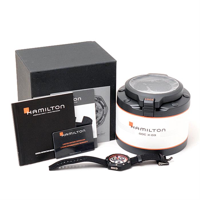 ハミルトン 時計 メンズ アメリカンクラシック 世界999本限定 チタン スケルトン HAMILTON ODCX-03 TI 中古