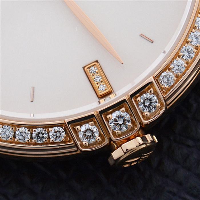 ハリーウィンストン 時計 レディース ミッドナイト 32mm ピンクゴールド ダイヤベゼル ラグダイヤ 電池式 HARRY WINSTON MIDQHM32RR002(450/LQ32R) 中古