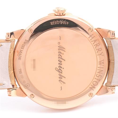 ハリーウィンストン 時計 レディース ミッドナイト 32mm ピンクゴールド ダイヤベゼル ラグダイヤ 電池式 HARRY WINSTON MIDQHM32RR002(450/LQ32R) 中古