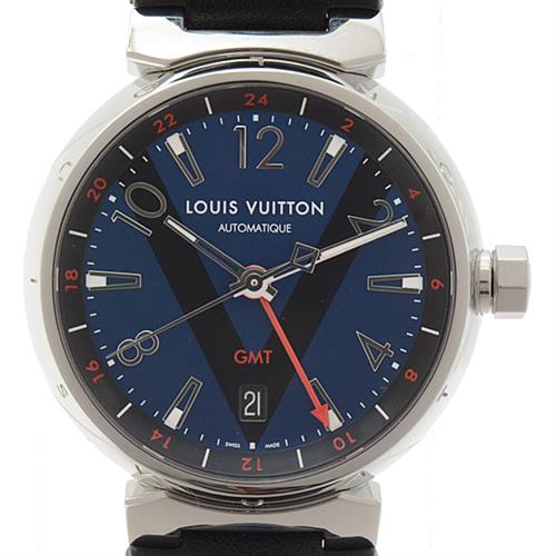 LOUIS VUITTON メンズ腕時計 タンブールGMT デイト 自動巻き