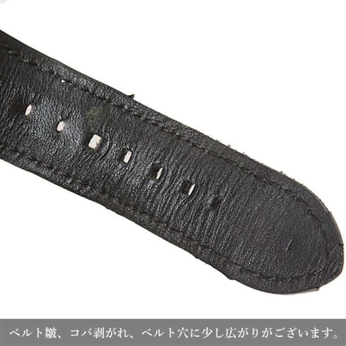 ルイヴィトン 時計 メンズ タンブール GMT ブルー文字盤 自動巻 ステンレス レザーベルト Louis Vuitton Q1157 SS 中古