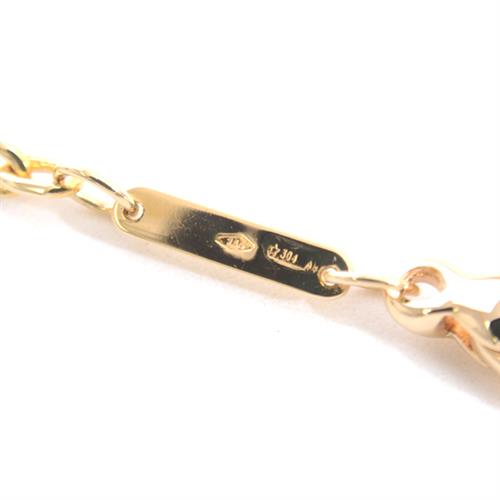 ブルガリ ネックレス ユニセックス プレート チェーン ネックレス イエローゴールド BVLGARI 750YG 中古