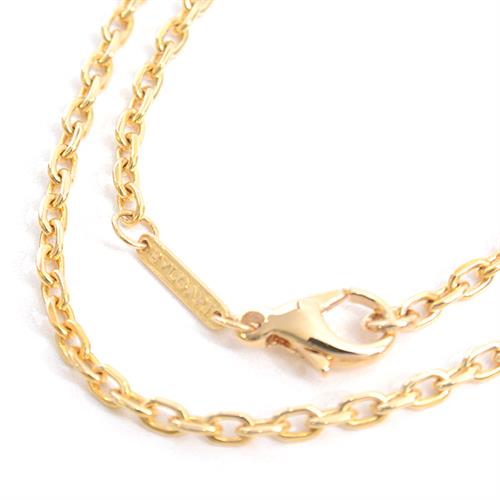 ブルガリ ネックレス ユニセックス プレート チェーン ネックレス イエローゴールド BVLGARI 750YG 中古