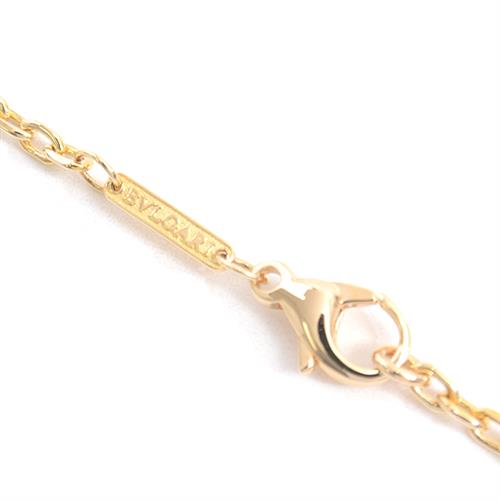ブルガリ ネックレス ユニセックス プレート チェーン ネックレス イエローゴールド BVLGARI 750YG 中古
