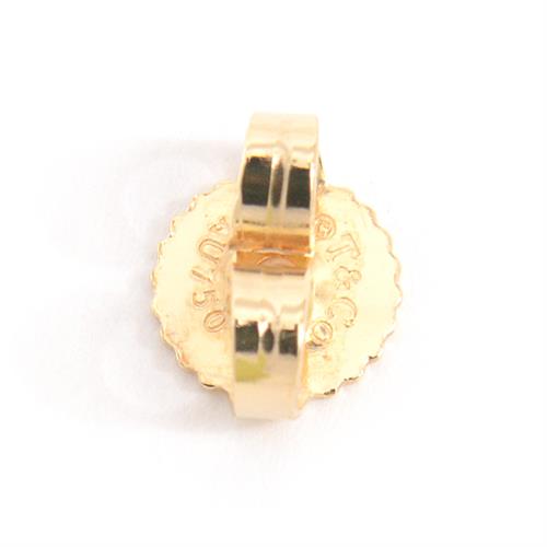 ティファニー ピアス レディース Tワイヤー フープ ピアス ラージ イエローゴールド TIFFANY 750YG 中古