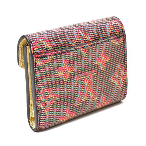 ルイヴィトン 財布 レディース ポルトフォイユ ゾエ 三つ折り コンパクト LVポップ ローズ マルチカラー Louis Vuitton M68673 中古