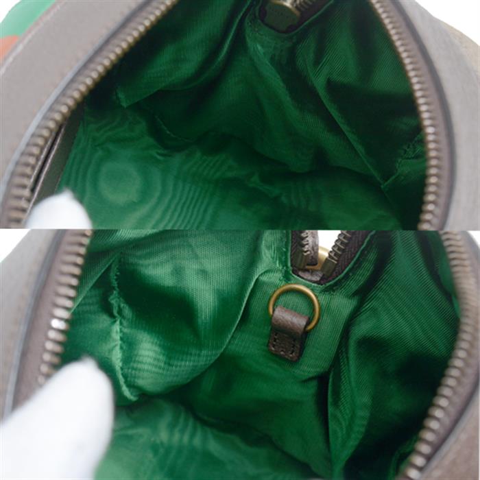 グッチ バッグ レディース GGスプリーム ウェブ&バタフライ ミニショルダーバッグ ブラウン マルチカラー 564582 GUCCI 中古