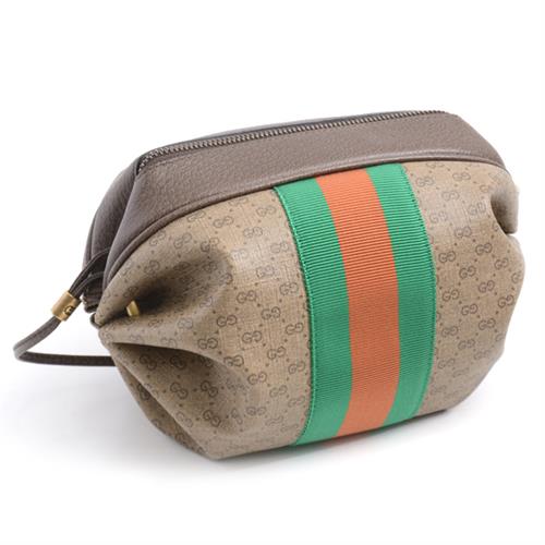 グッチ バッグ レディース GGスプリーム ウェブ&バタフライ ミニショルダーバッグ ブラウン マルチカラー 564582 GUCCI 中古