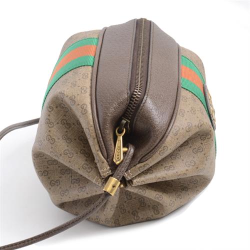 グッチ バッグ レディース GGスプリーム ウェブ&バタフライ ミニショルダーバッグ ブラウン マルチカラー 564582 GUCCI 中古