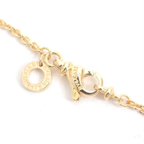 ブルガリ ネックレス レディース ビー ゼロワン B-ZERO1 ダイヤモンド ネックレス イエローゴールド BVLGARI 750YG 中古