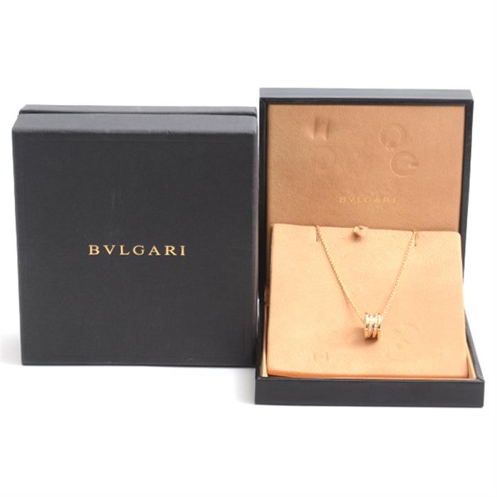 ブルガリ ネックレス レディース ビー ゼロワン B-ZERO1 ダイヤモンド ネックレス イエローゴールド BVLGARI 750YG 中古