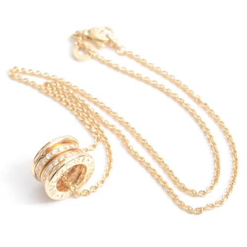 ブルガリ ネックレス レディース ビー ゼロワン B-ZERO1 ダイヤモンド ネックレス イエローゴールド BVLGARI 750YG 中古
