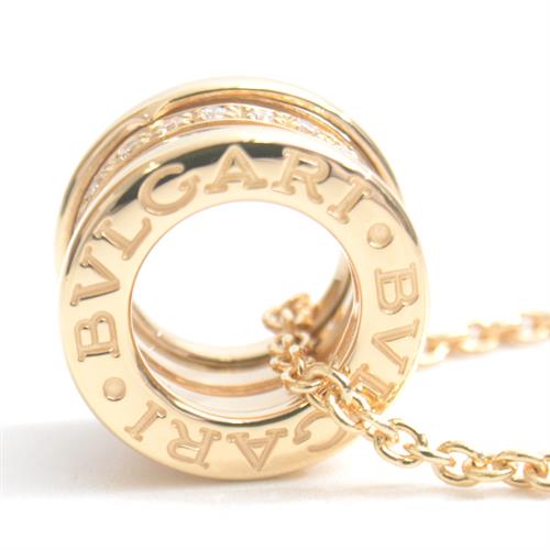ブルガリ ネックレス レディース ビー ゼロワン B-ZERO1 ダイヤモンド ネックレス イエローゴールド BVLGARI 750YG 中古