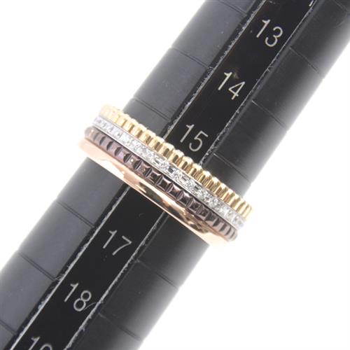 ブシュロン 指輪 メンズ キャトル スモール ダイヤモンド リング 56号 ゴールド BOUCHERON 750YG×WG×PG 中古