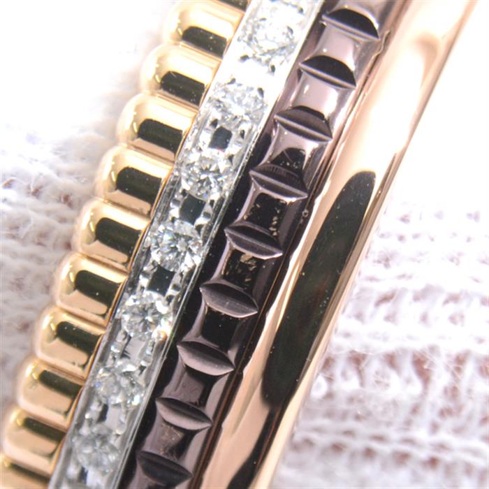 ブシュロン 指輪 メンズ キャトル スモール ダイヤモンド リング 56号 ゴールド BOUCHERON 750YG×WG×PG 中古