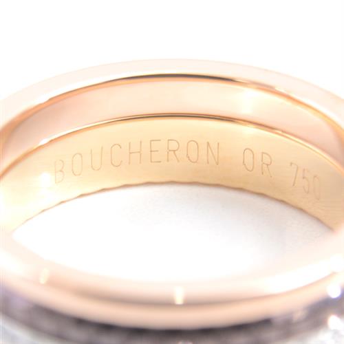 ブシュロン 指輪 メンズ キャトル スモール ダイヤモンド リング 56号 ゴールド BOUCHERON 750YG×WG×PG 中古