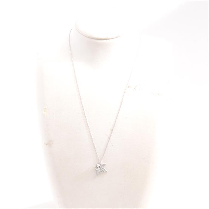 タサキ ネックレス レディース コメット ダイヤモンド ネックレス D0.32ct 0.23ct ホワイトゴールド TASAKI 750WG 中古