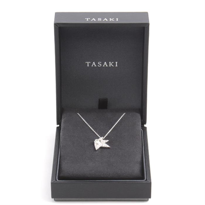 タサキ ネックレス レディース コメット ダイヤモンド ネックレス D0.32ct 0.23ct ホワイトゴールド TASAKI 750WG 中古