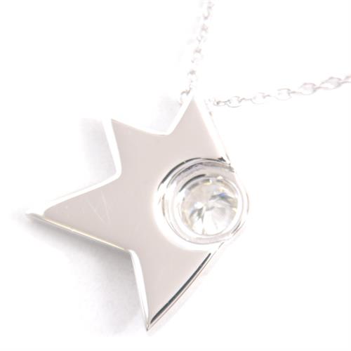 タサキ ネックレス レディース コメット ダイヤモンド ネックレス D0.32ct 0.23ct ホワイトゴールド TASAKI 750WG 中古