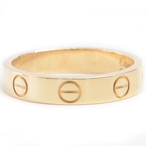 カルティエ 指輪 レディース ミニ ラブリング 49号 実寸サイズ9号 イエローゴールド Cartier LOVE 750YG 中古
