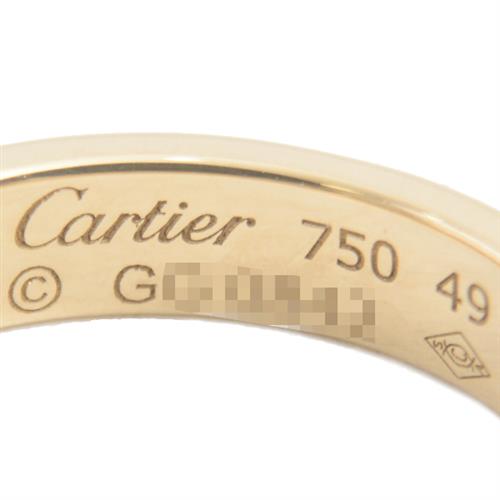 カルティエ 指輪 レディース ミニ ラブリング 49号 実寸サイズ9号 イエローゴールド Cartier LOVE 750YG 中古