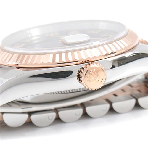 ロレックス 時計 メンズ デイトジャスト 自動巻 D番 ローマインデックス ステンレス ピンクゴールド ROLEX SS×PG 116231 中古