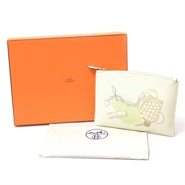 エルメス バッグ レディース バザール PM クラッチバッグ インアンドアウト ヴォ―スイフト アイボリー U刻印 HERMES 未使用展示品