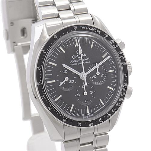 オメガ 時計 メンズオメガ 時計 メンズ スピードマスター ムーンウォッチ プロフェッショナル コーアクシャル ブラック文字盤 手巻 OMEGA 310.30.42.50.01.001 SS 中古