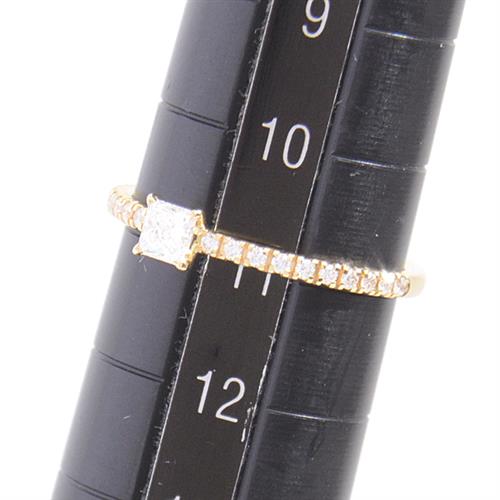 カルティエ 指輪 レディース エタンセル ドゥ カルティエ ダイヤ リング プリンセスカット 51号 実寸11号 イエローゴールド Cartier 750YG 中古