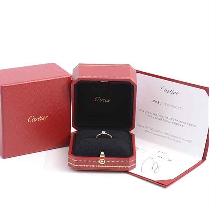 カルティエ 指輪 レディース エタンセル ドゥ カルティエ ダイヤ リング プリンセスカット 51号 実寸11号 イエローゴールド Cartier 750YG 中古