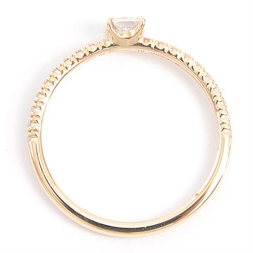 カルティエ 指輪 レディース エタンセル ドゥ カルティエ ダイヤ リング プリンセスカット 51号 実寸11号 イエローゴールド Cartier 750YG 中古