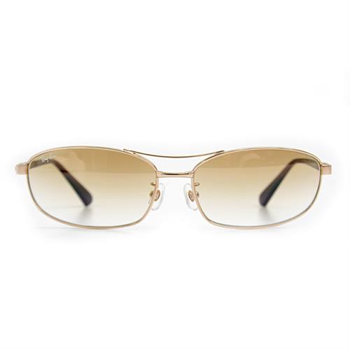 レイバン メガネ メンズ メタルフレーム スクエア サングラス ブラウン RAY-BAN RB3328 中古