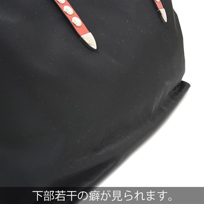 プラダ バッグ レディース トートバッグ ショルダーバッグ 2WAY スタッズ ナイロン ブラック PRADA 1BG212 中古