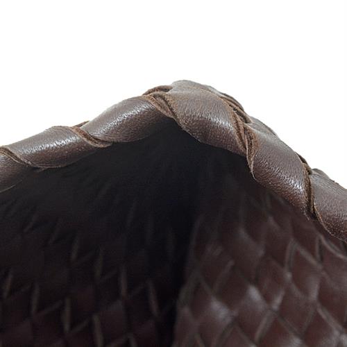 ボッテガヴェネタ バッグ レディース メンズ イントレチャート カバPM トートバッグ ポーチ付 レザー ブラウン BOTTEGA VENETA 141498 中古