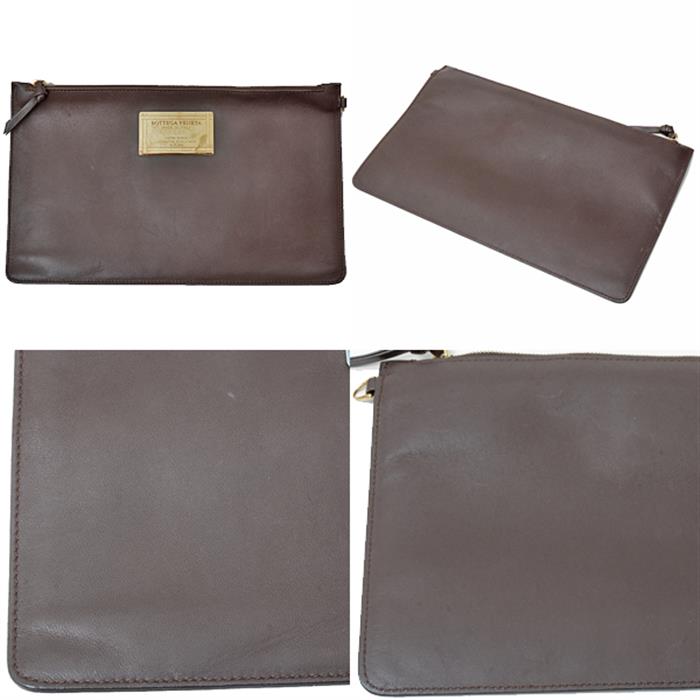 ボッテガヴェネタ バッグ レディース メンズ イントレチャート カバPM トートバッグ ポーチ付 レザー ブラウン BOTTEGA VENETA 141498 中古