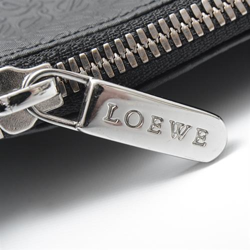 ロエベ バッグ メンズ レディース ユニセックス リピートアナグラム ショルダーバッグ ブラック LOEWE 中古