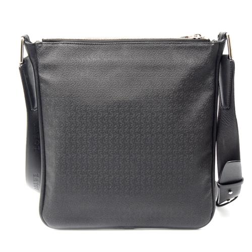 ロエベ バッグ メンズ レディース ユニセックス リピートアナグラム ショルダーバッグ ブラック LOEWE 中古