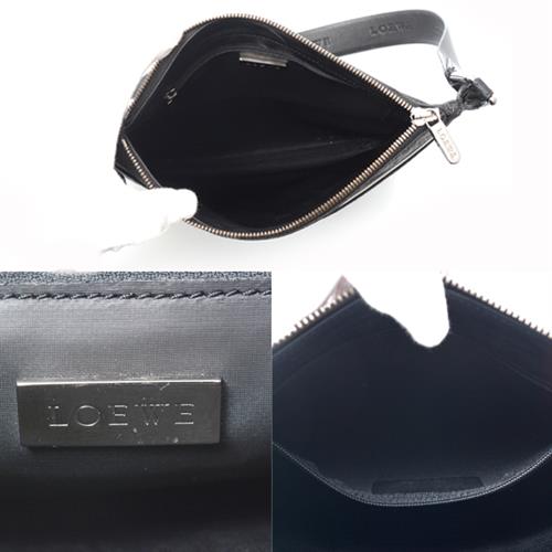 ロエベ バッグ メンズ レディース ユニセックス リピートアナグラム ショルダーバッグ ブラック LOEWE 中古