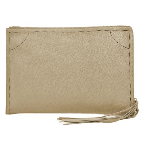 バレンシアガ バッグ メンズ レディース クラッチバッグ レザー グレージュ ベージュ BALENCIAGA 443522 中古