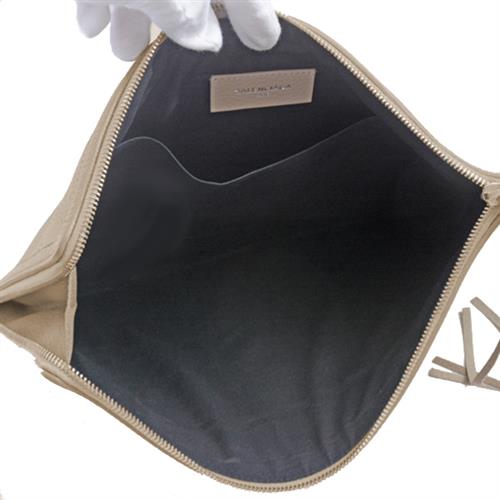 バレンシアガ バッグ メンズ レディース クラッチバッグ レザー グレージュ ベージュ BALENCIAGA 443522 中古