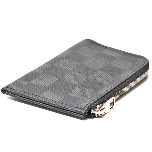 ルイヴィトン 財布 メンズ レディース ポルト モネ コインケース 小銭入れ コインパース ダミエ グラフィット ブラック Louis Vuitton N61237 中古
