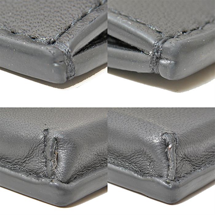 ボッテガヴェネタ 小物 メンズ イントレチャート フォンポーチ ネックストラップ レザー ブラック BOTTEGA VENETA 578205 中古