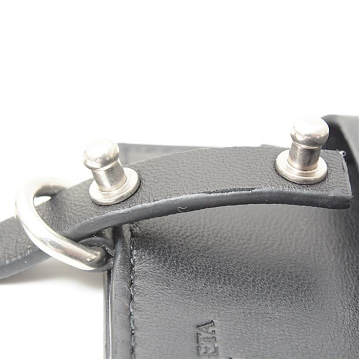 ボッテガヴェネタ 小物 メンズ イントレチャート フォンポーチ ネックストラップ レザー ブラック BOTTEGA VENETA 578205 中古