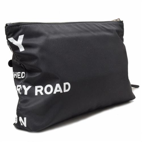 バーバリー バッグ メンズ レディース クラッチバッグ ポーチ ブラック ナイロン BURBERRY 8014756 中古