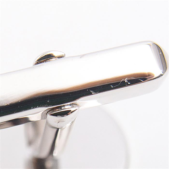 ブルガリ カフス メンズ ブルガリブルガリ カフリンクス サークル スウィブル式 ケース付 ホワイトゴールド BVLGARI 750WG 中古