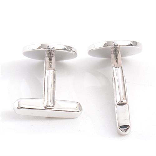 ブルガリ カフス メンズ ブルガリブルガリ カフリンクス サークル スウィブル式 ケース付 ホワイトゴールド BVLGARI 750WG 中古