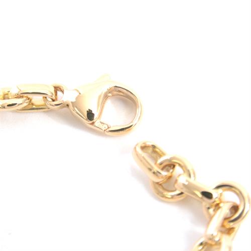 ティファニー ブレスレット レディース リターントゥティファニー オーバルプレート ブレス イエローゴールド TIFFANY 750YG 中古