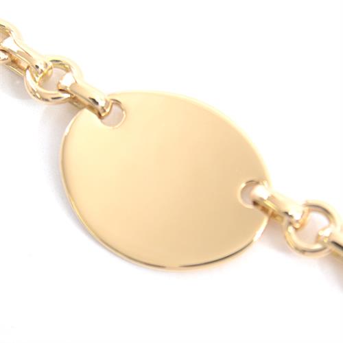 ティファニー ブレスレット レディース リターントゥティファニー オーバルプレート ブレス イエローゴールド TIFFANY 750YG 中古